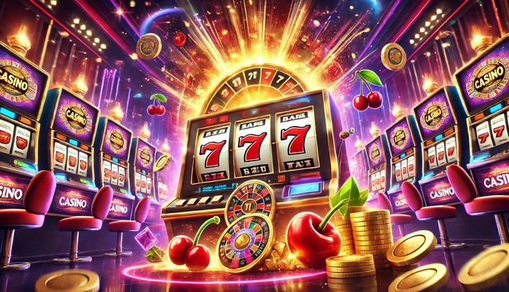 Antarmuka kontrol taruhan Fa Cai Shen Deluxe di ucok slot dengan tombol putar